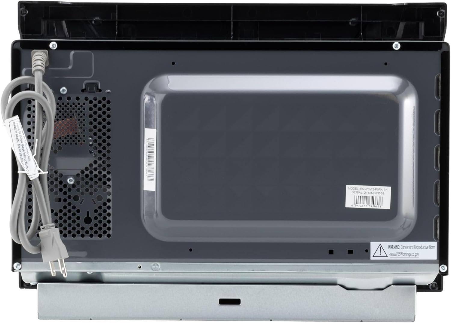 Tough Grade RV Built-In Microwave with Trim Kit | 1.0 Cu. Ft. Flatbed Design | Stainless Steel & Black | 120V | 10 Power Levels | 6 Auto Cook Options | No Turntable | Touchpad Controls | Lightweight