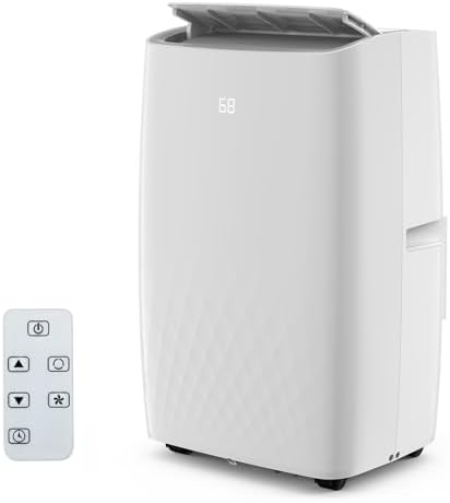 14,000 BTU Portable Air Conditioners,3 in-1 Portable AC Unit with Cools/Fan/Dehumidifier,Room Air Conditioners up to 750 sq.ft,Remote Control,24H Timer,for Room Office Garage Car