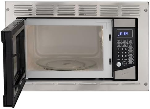 Tough Grade RV Microwave | 0.9 Cu. Ft. Built-In Stainless Steel Microwave | 8 Express Cook Presets, 10 Power Levels, Instant Start | Greystone Replacement | Travel-Safe, 120V RV Installation Only