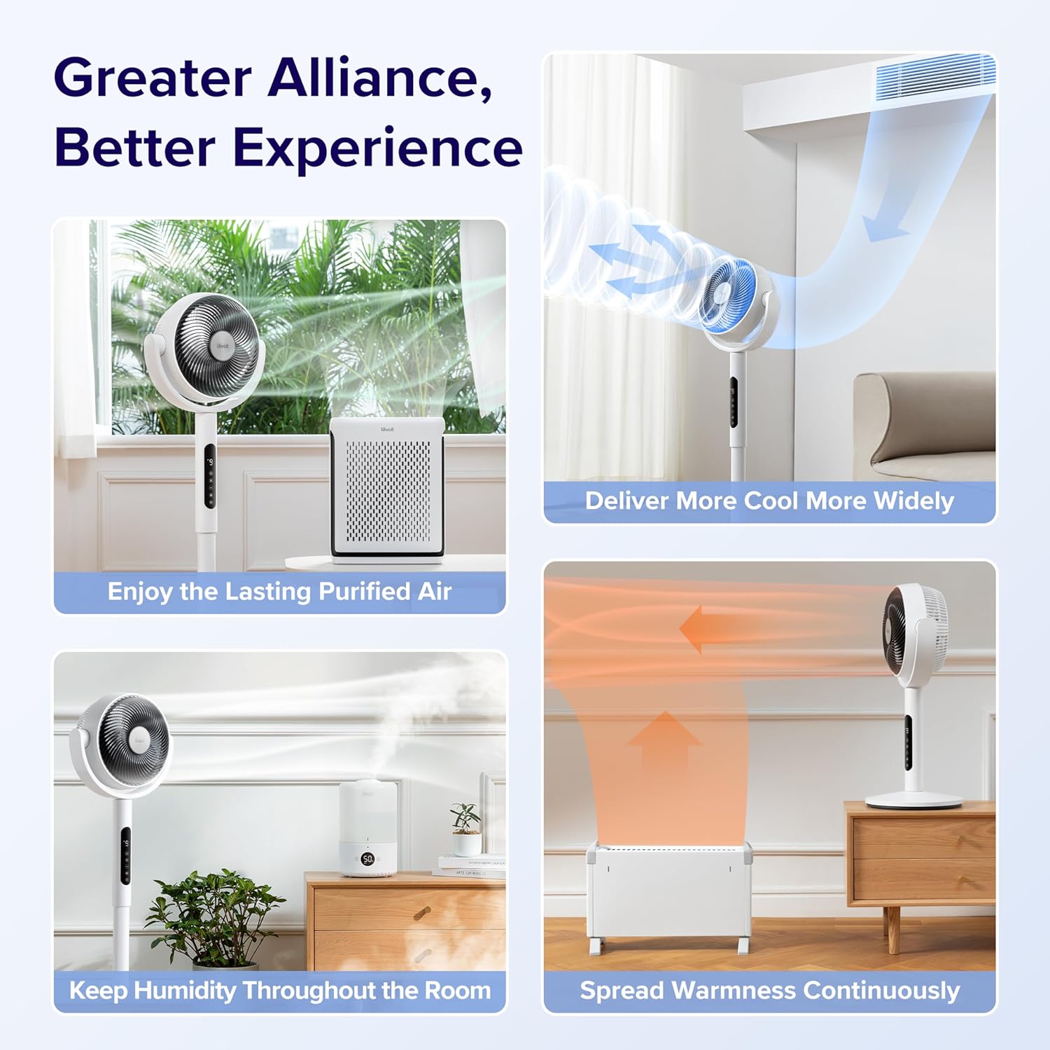 Levoit Standing Fan for Bedroom, CirculAir 120° Oscillating, Quiet 20dB, 9 Speeds, 4 Modes, DC Motor, 2 in 1 Pedestal & Tabletop, 82ft, Remote Control, Sensor, 9H Timer, 908CFM Ultra-High Airflow