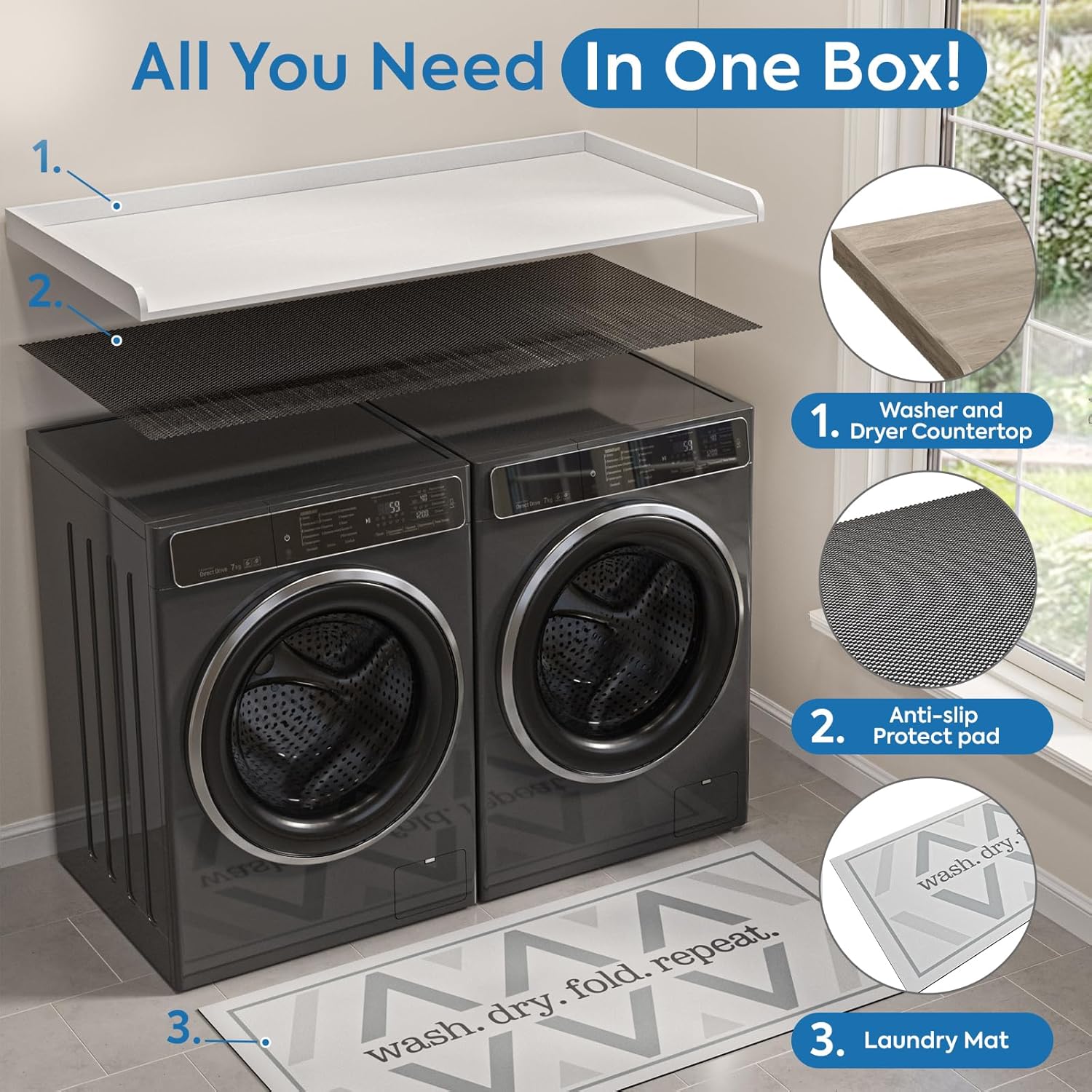 Washer Dryer Countertop, 27.5