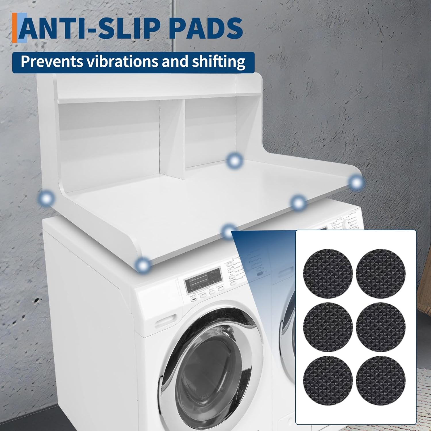 2-Tier Washer Dryer Countertop with 2.75