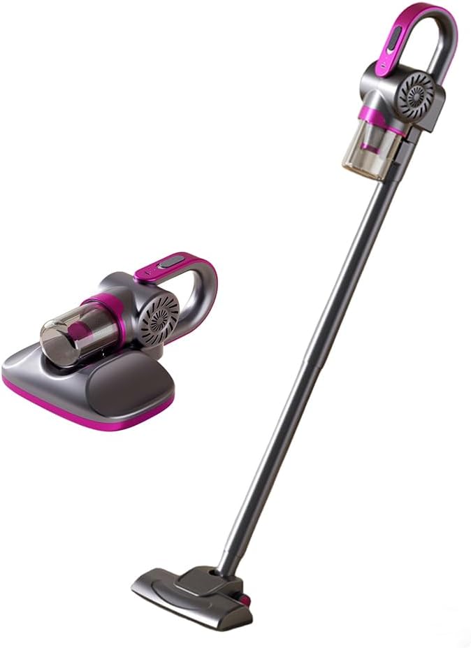 Lightweight Cordless Stick Vacuum Cleaner with Bed Vacuum, 2-in-1 Mattress Vacuum and Upright Vacuum, 14000Pa Rechargeable Handheld Vacuum Household Vacuum for Pet Hairs Hardwood Floors (Purple)