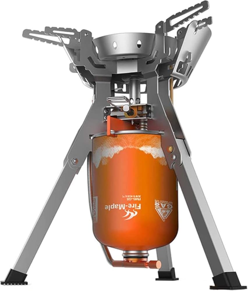 Fire Maple Camp Stove FMS-108, Upgraded Super Power 4000W Camping Stove, Portable Camping Outdoors One-Piece Gas Stove Stainless Steel Cooking Stove