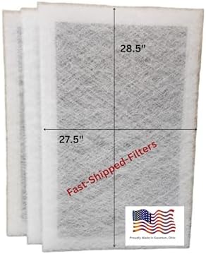 Fast-Shipped-Filters 3 Pack 30x32 Replacement Filter Pads Compatible with Dynamic Air Cleaner 30x32 Refill White