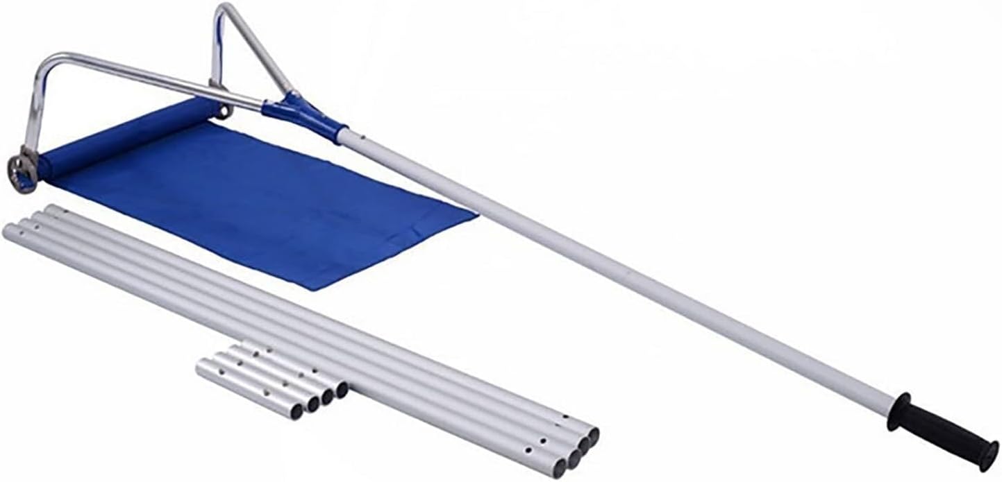 Roof Snow Rake 21.3 FT Aluminum Adjustable Pole 5-Section, Roof Rake for Snow Removal, Snow Rake for House Roof with Anti-Skid Handle and Protection Wheels for Car, Leaves, Debris