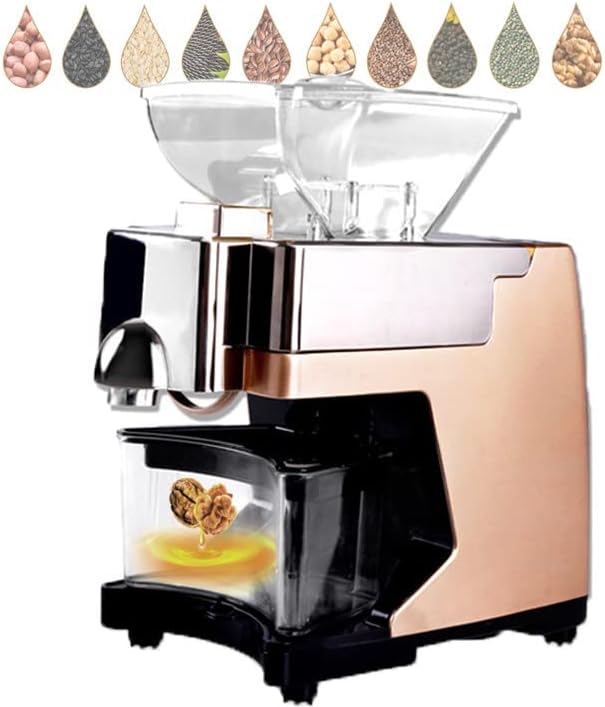 Oil Press Household, Automatic Oil Extractor Hot Cold Pressed Oil, LCD Touch Panel, 304 Organic Oil Maker, 110v-240v Small Household Appliances