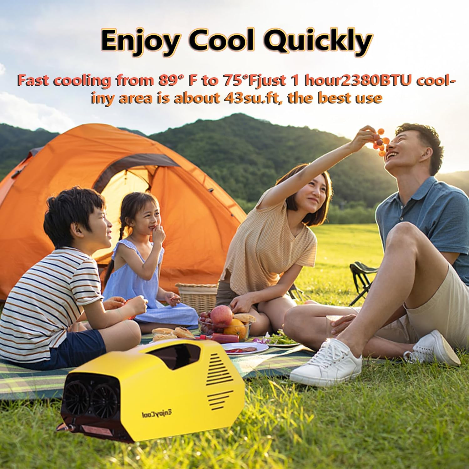 Portable Air Conditioner Conditioner for Camping for Outdoor Camping Tents 2380 BTU Outdoor Air Conditioner Portable Air portable fans that blow cold air Portable Air Conditioner for Pet