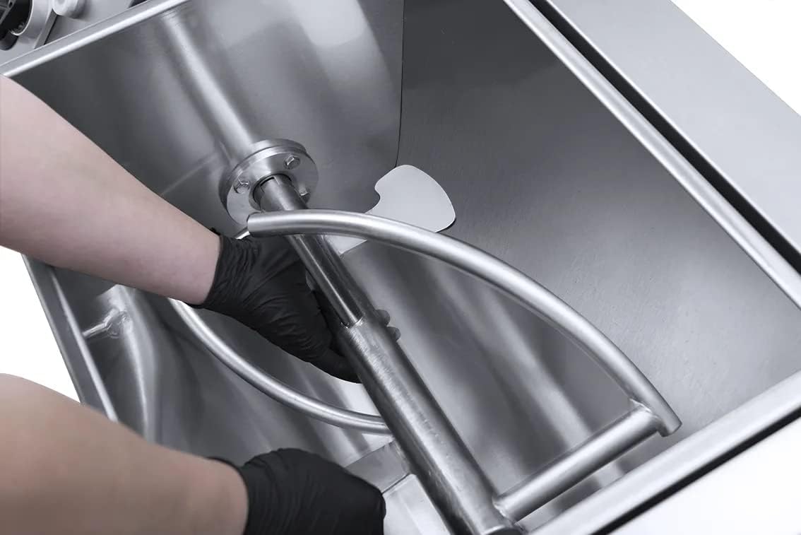 Commercial Dough Kneading Machine,Meat Mixer Blender With 50L Tank,Dough Mixer Adjustable Speed,2 Stirring Rods,1 for Dough Mixer,1 for Meat Mixer,Capacity:55Lb/H