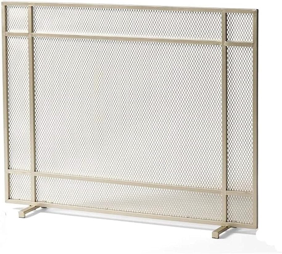 Mesh Fireplace Screen Guard, Freestanding Spark Guard for Open Fireplaces, Stoves & Grills - Stylish 100cm x 24cm x 80cm Safety Panel for Home Décor