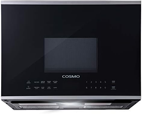 COSMO COS-2413ORM1SS 24 in. Stellar Collection 1.34 cu. ft. Over the Range Microwave in Stainless Steel with Vent Fan