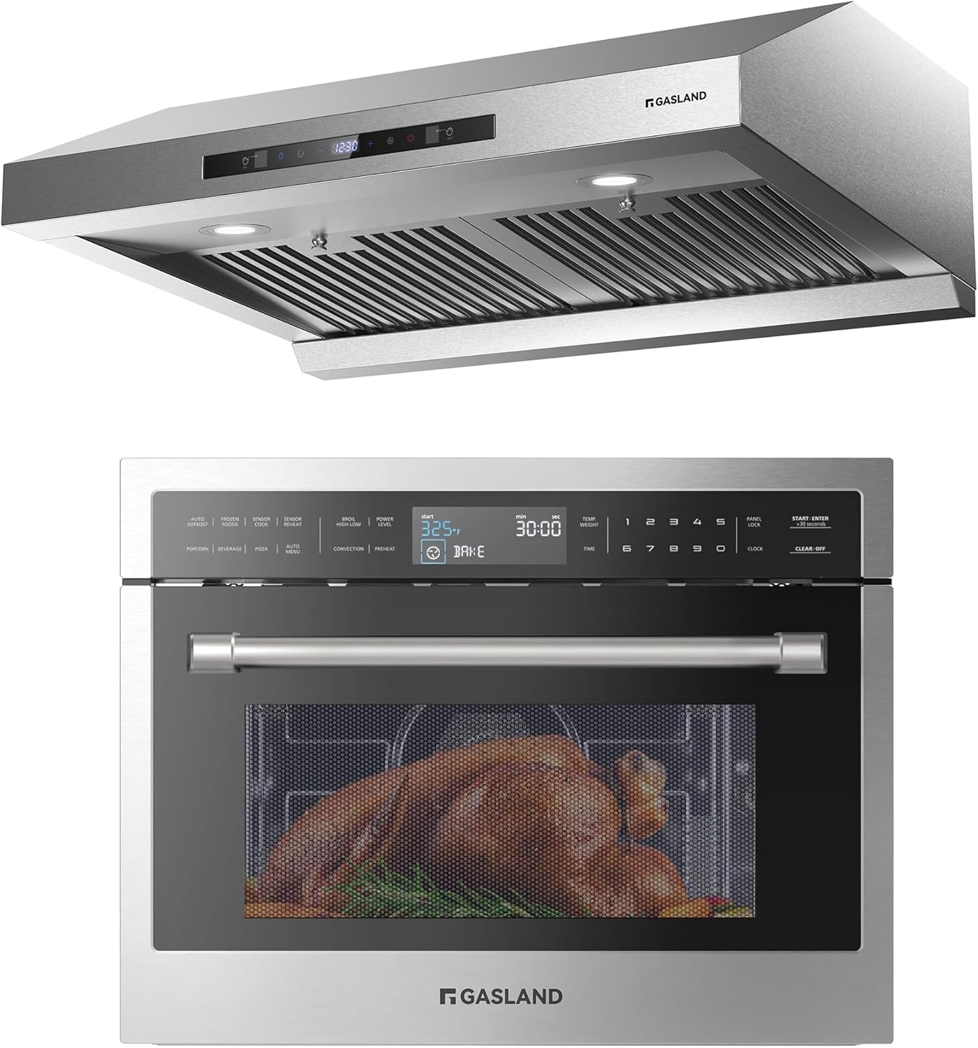 Gasland 24 Inch Built in microwave oven+30 Inch Range Hood