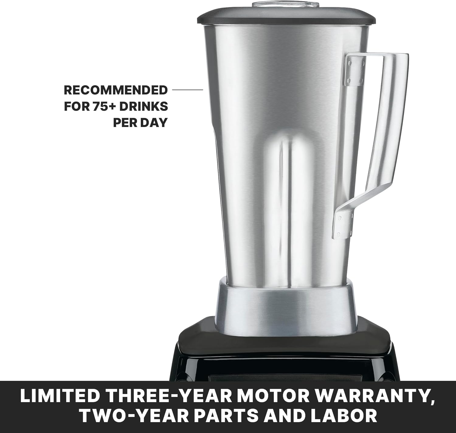 Waring Commercial MX1050XTS 3.5 HP Blender with Electronic Keypad Controls, Pulse Feature and a 64 oz. Stainless Steel Container, 120V, 5-15 Phase Plug