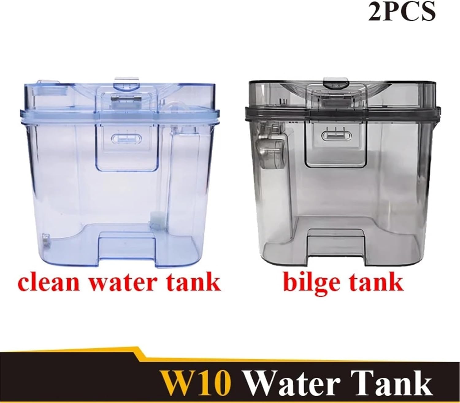 Compatible for Dreame W10/W10 Pro 100 Vacuum Cleaner Spare Parts, Clean Water Tank Bilge Tank Recovery Tank Accessories(Light Yellow)