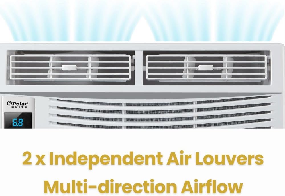 by Memorex 6,000 BTU Window Air Conditioner, Cools Up to 250 Sq. Ft., Quiet Operation, Cool/Fan/Dry Modes, Digital Display, Remote Control, Easy Install & 2-Year Warranty