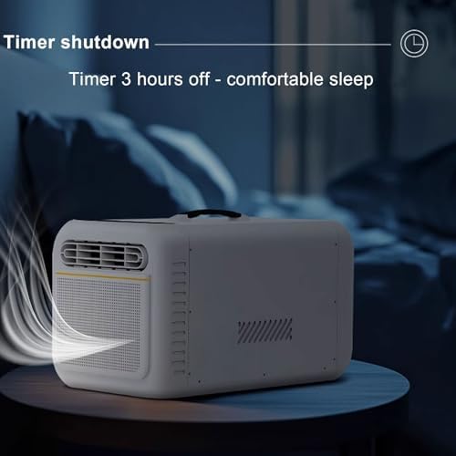 Portable Air Conditioner with Remote Control - Drain-Free Function, Touch Panel, No Installation Required for Office&Camping Use (Black)