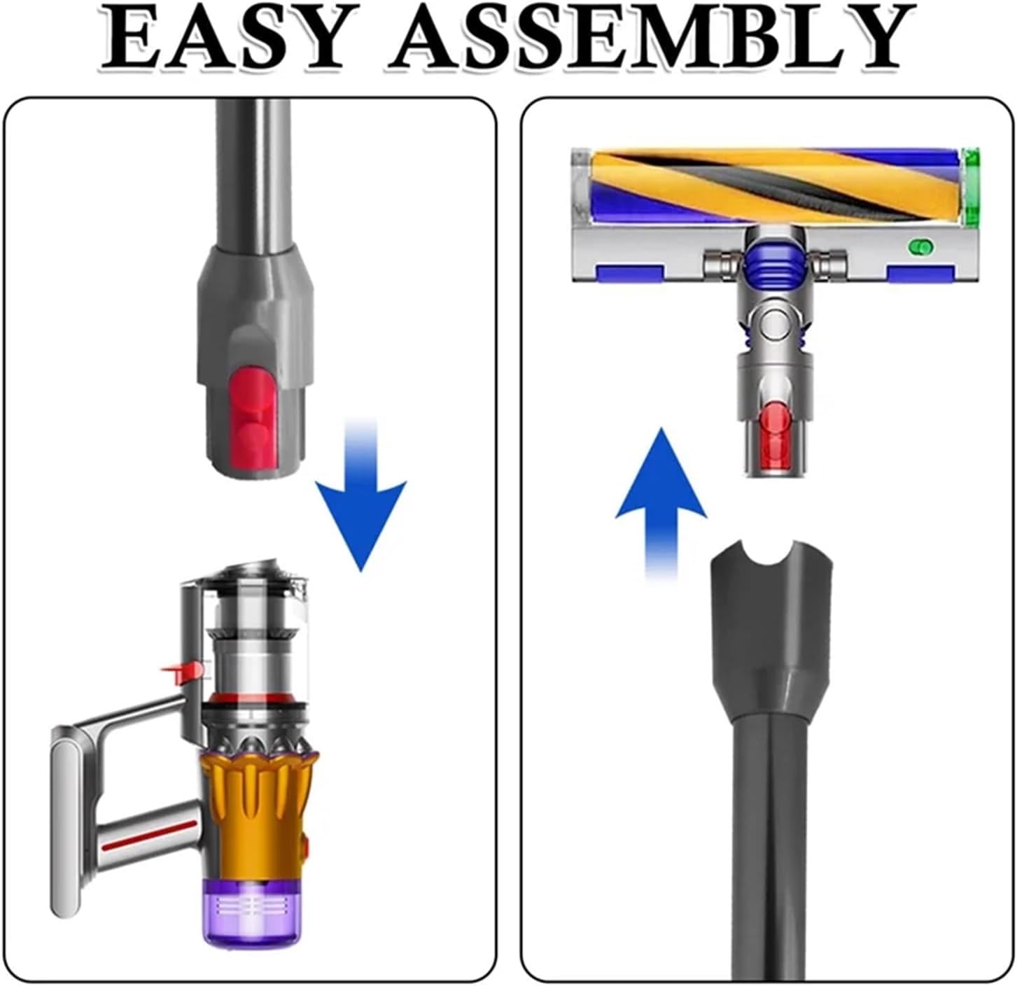 EAS-Extension Rod ，Compatible for Dyson ，V10 Digital Slim/V12 Detect Slim Cordless Stick Vacuum Cleaner Quick Release Straight Pipe Bar