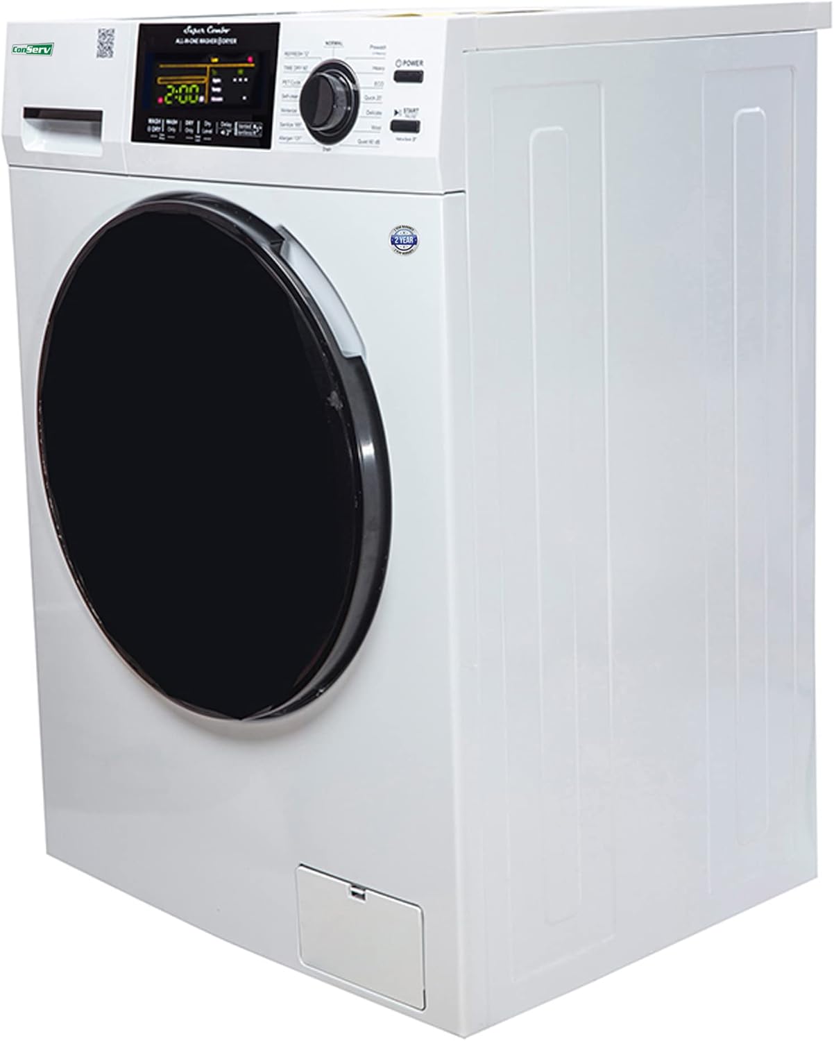 15 lbs Compact Combo Sani Washer Vented/Ventless Dryer with Pet Cycle (White)