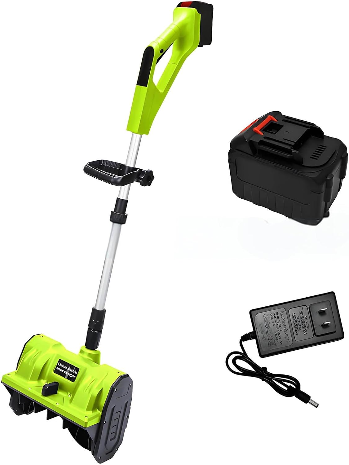 Electric Snow Shovel, Foldable Snow Blower, Easy on Your Back, Snow Thrower with Double Safety Switch, for Driveway Winter Snow Removal(One Batteries)