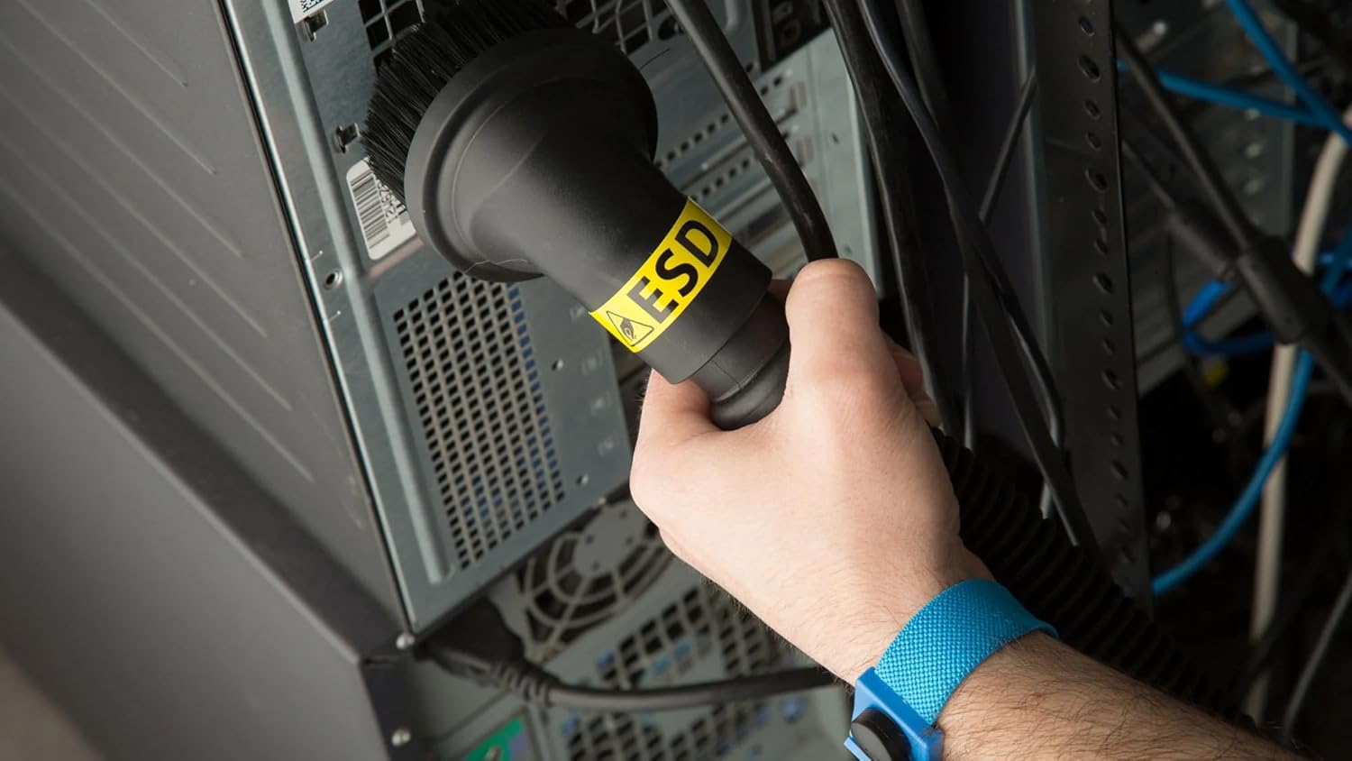 METROVAC Datavac 3 ESD-Safe 2-Speed Motor Vacuum, Blower & Dusting System | All-Steel Maintenance Tool for Computer, Printer, Copiers & Electronic Office Equipment w/HEPA Filter | 1.7PHP