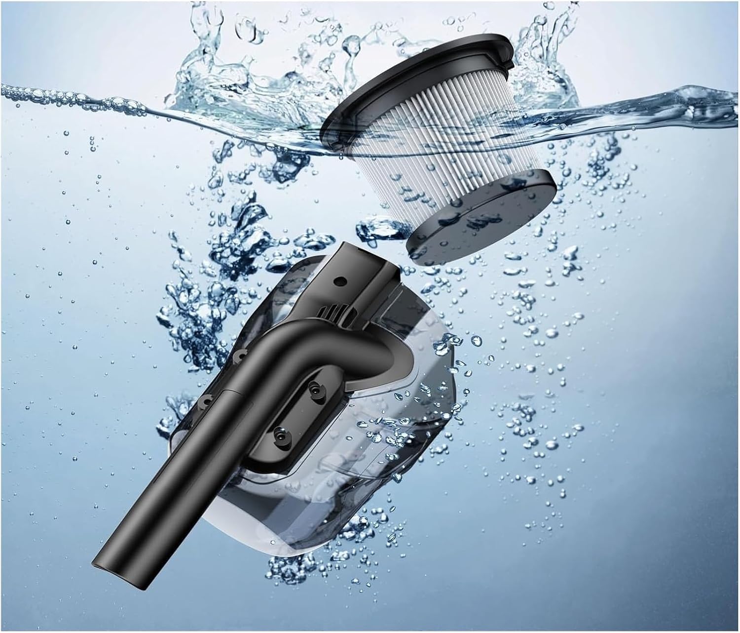 Handheld Cordless Vacuum Electric Power Cleaner For With 6pcs Tubes & 2pcs Filter