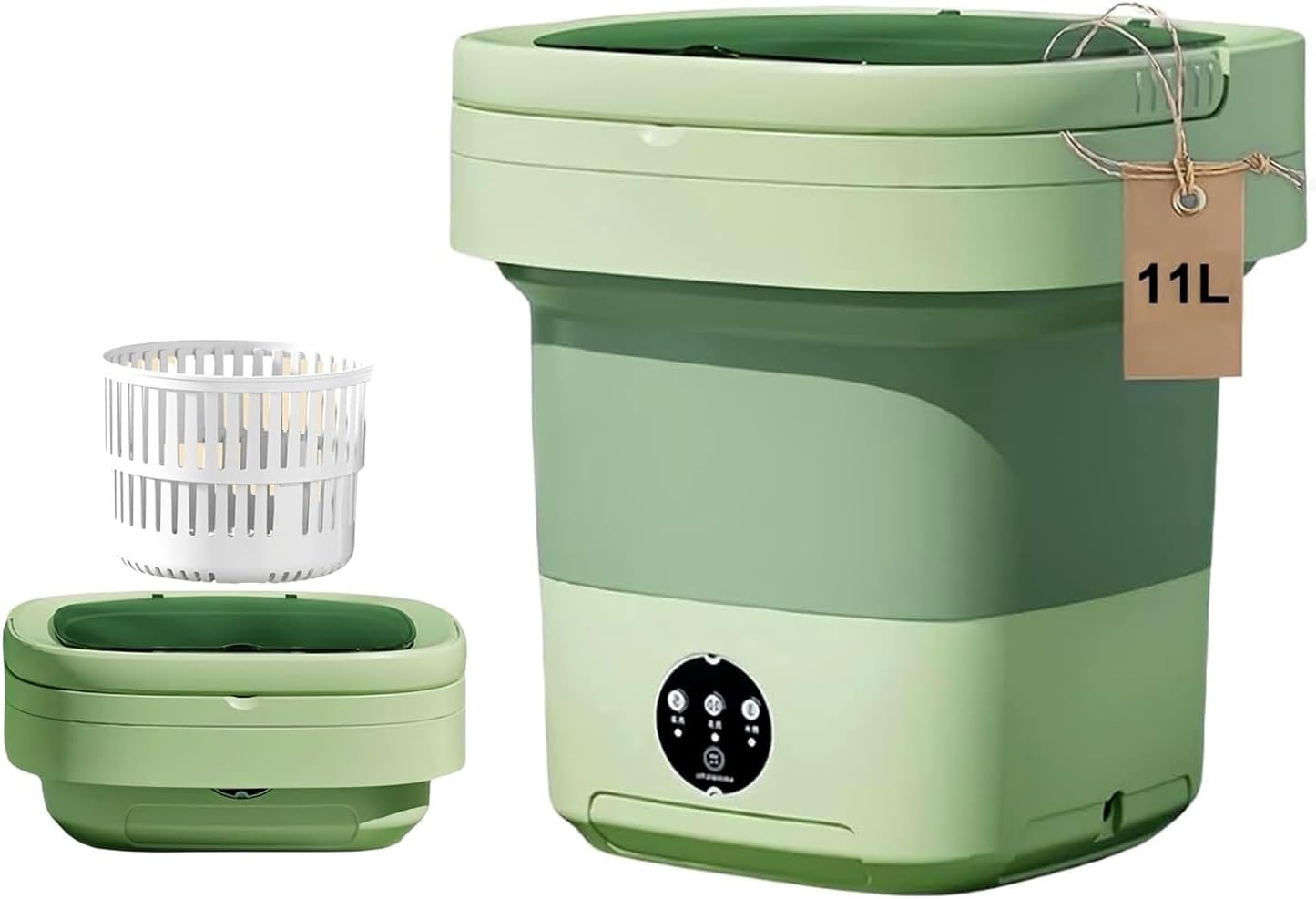 14L Portable Mini Washing Machine Foldable Washer for Underwear Small Clothes Ideal for Apartments Dormitories Hotels Travel Small Washing Machine Underwear Washing Machine(Green)
