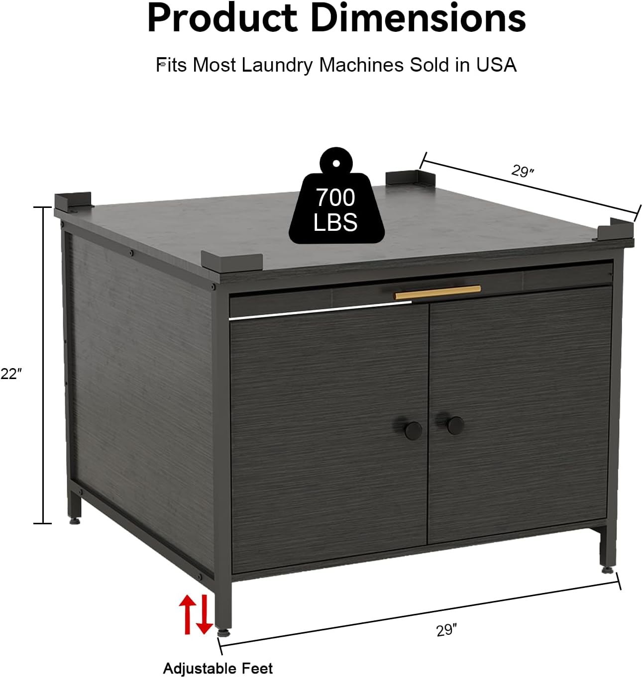 2 Pack Laundry Pedestal for Washer and Dryer, Heavy Duty 29