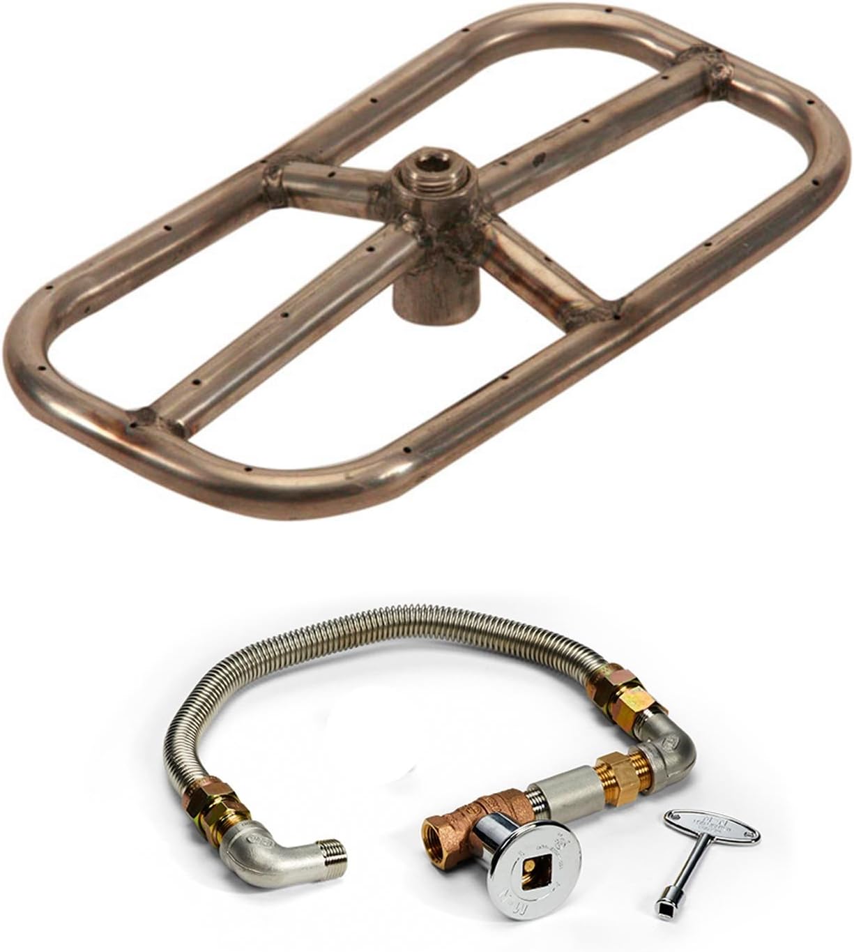 HPC Fire Match Light Fire Pit Kit (FPSR12X6LP KIT), 12x6-Inch, Propane