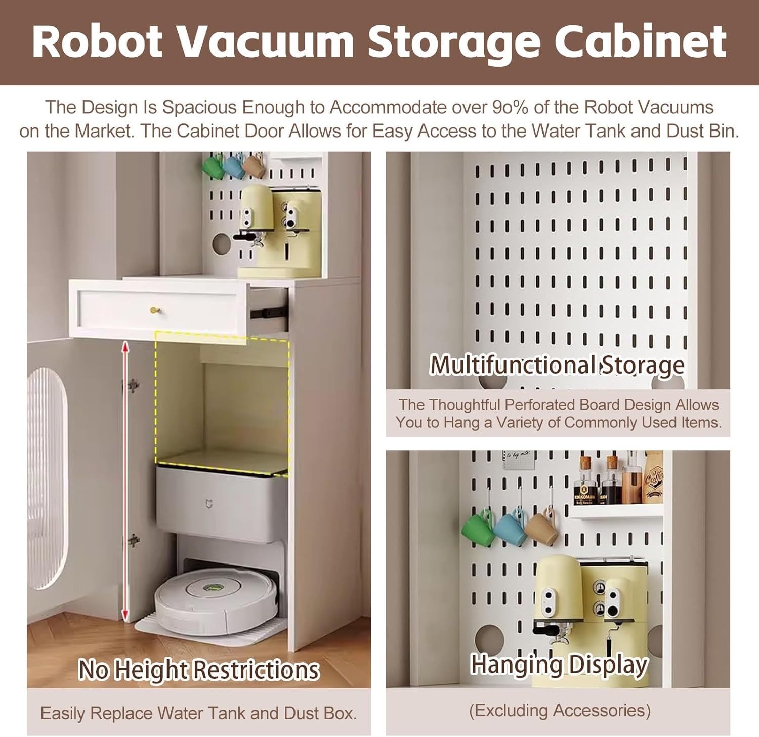Robot Vacuum Stand Cabinet 35.4