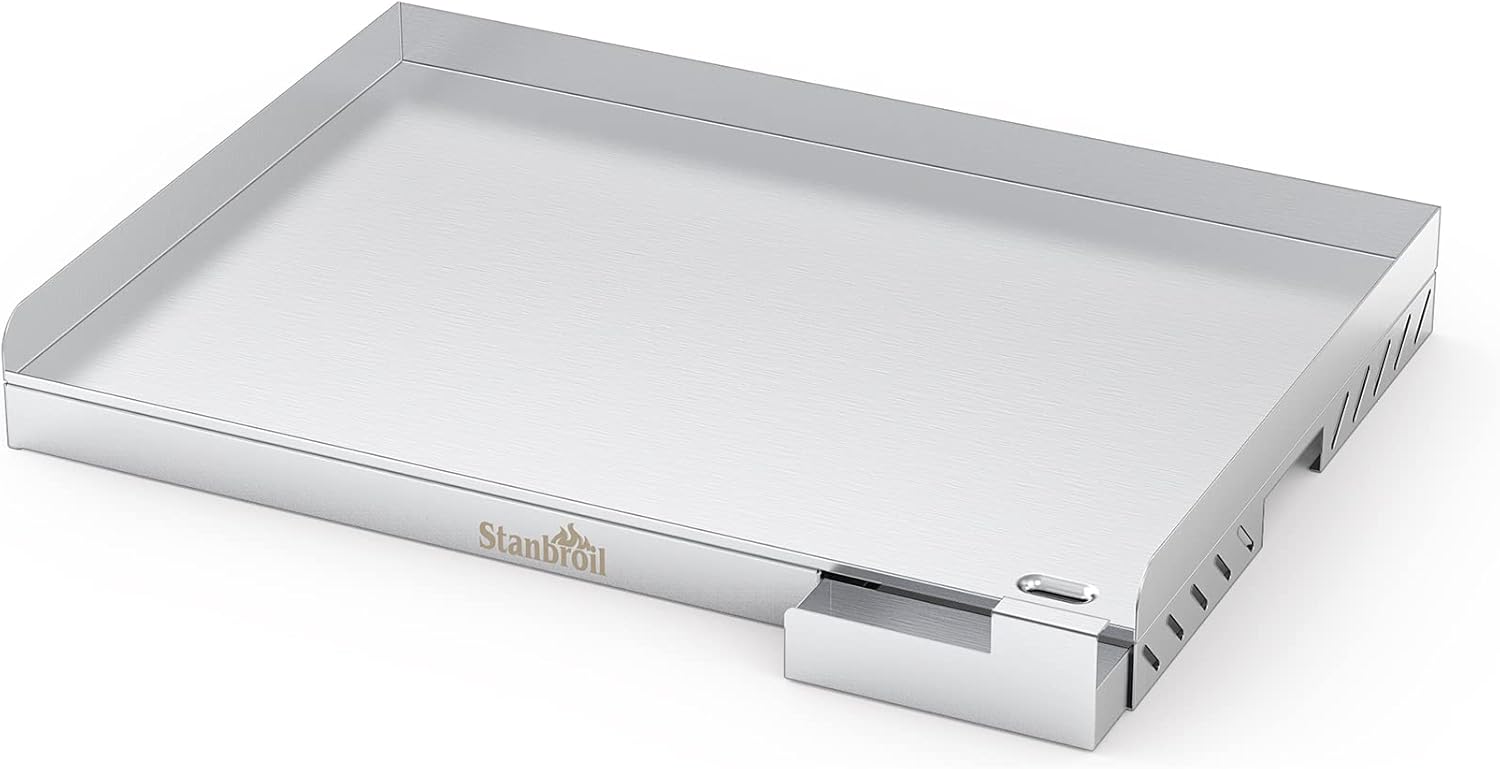 Stanbroil Stainless Steel Universal Griddle for Charcoal/Gas Grills, 23