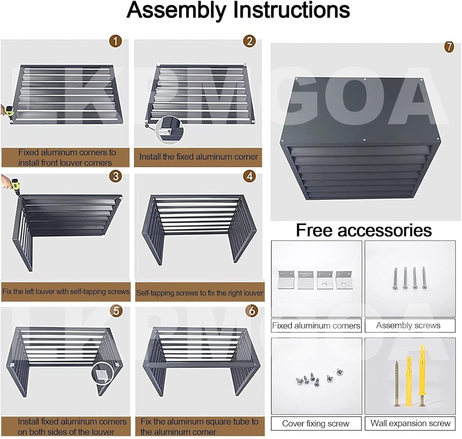 All Weather Air Conditioning Cover, Air Conditioning Cover Protection Against Rain and Sun Protection, Garden Tidying, Theft proof(White,110cm)
