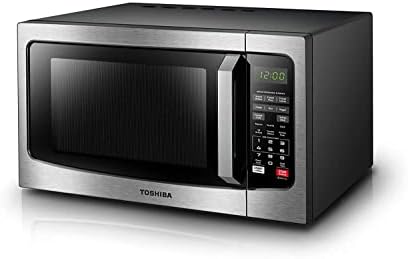 Toshiba AC25CEW-SS Digital Toaster Oven + Toshiba EM131A5C-SS Microwave Oven with Smart Sensor