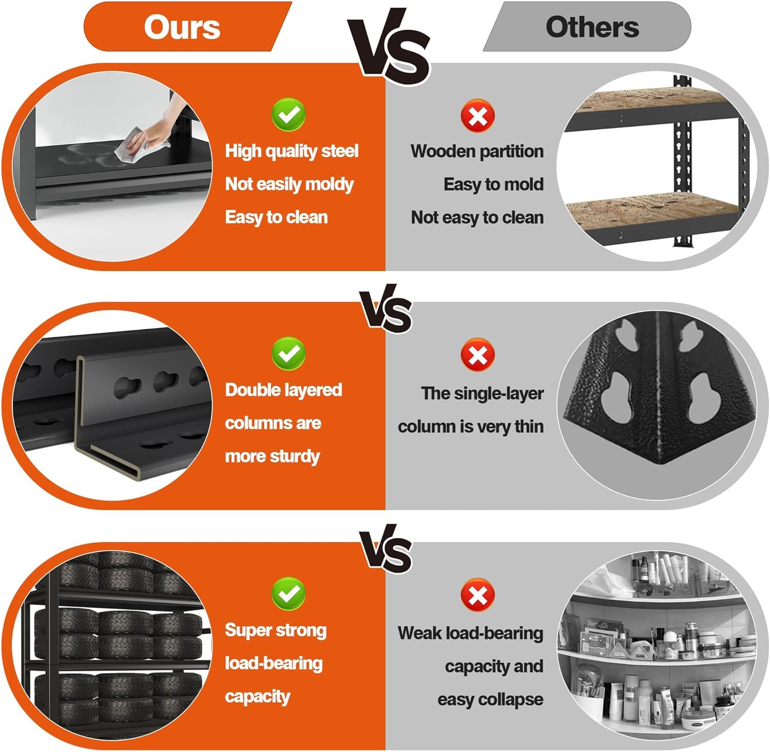 Height-Adjustable Bathroom & Laundry Storage Shelf, 3-Tier Metal Organizer Rack for Washer Dryer, Sturdy Shelving Unit for Bathroom Essentials, 63 x 45.3 x 19.7 Inches