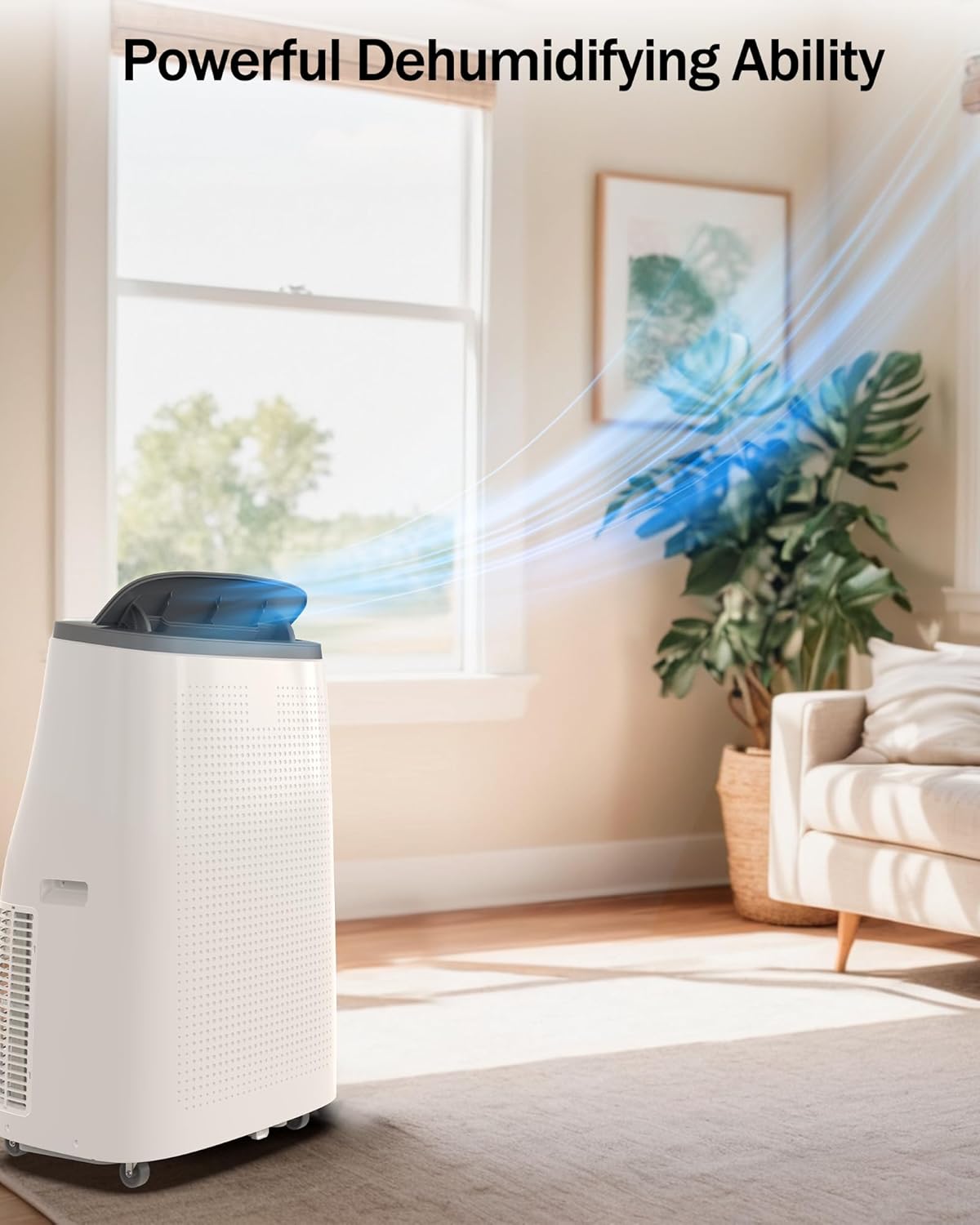 Portable Air Conditioners 14,000 BTU, Portable AC Units for Rooms With Multi-Function Fan, Dehumidifier Mode, Remote Control AC Unit for Bedroom Apartments Up to 750 Sq.Ft, Dark Grey