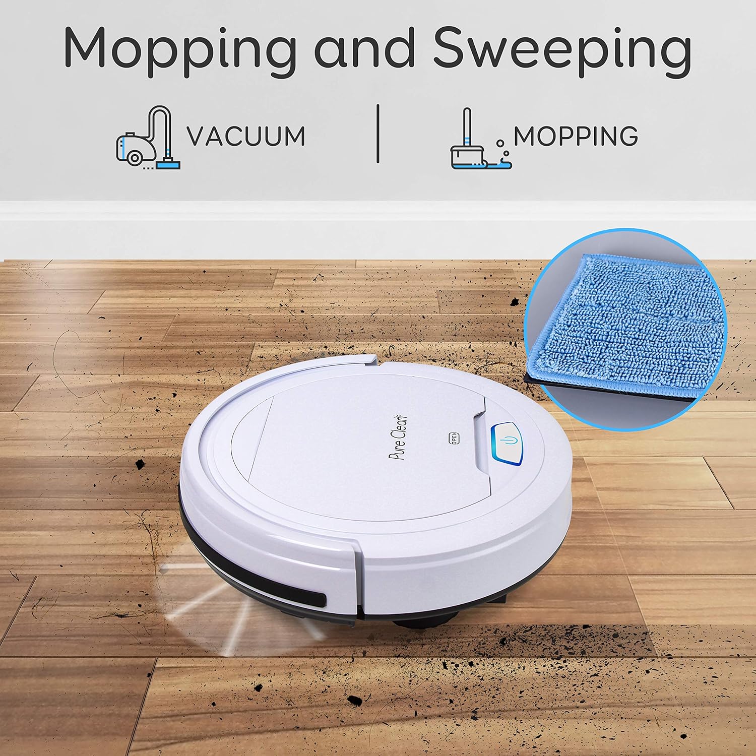 SereneLife Pure Automatic Vacuum Cleaner-Lithium Battery 90 Min Run Time & Self Path Navigation-Bot Self Detects Stairs Pet Hair Allergies Robotic Home Cleaning for Carpet Hardwood Tile Floor