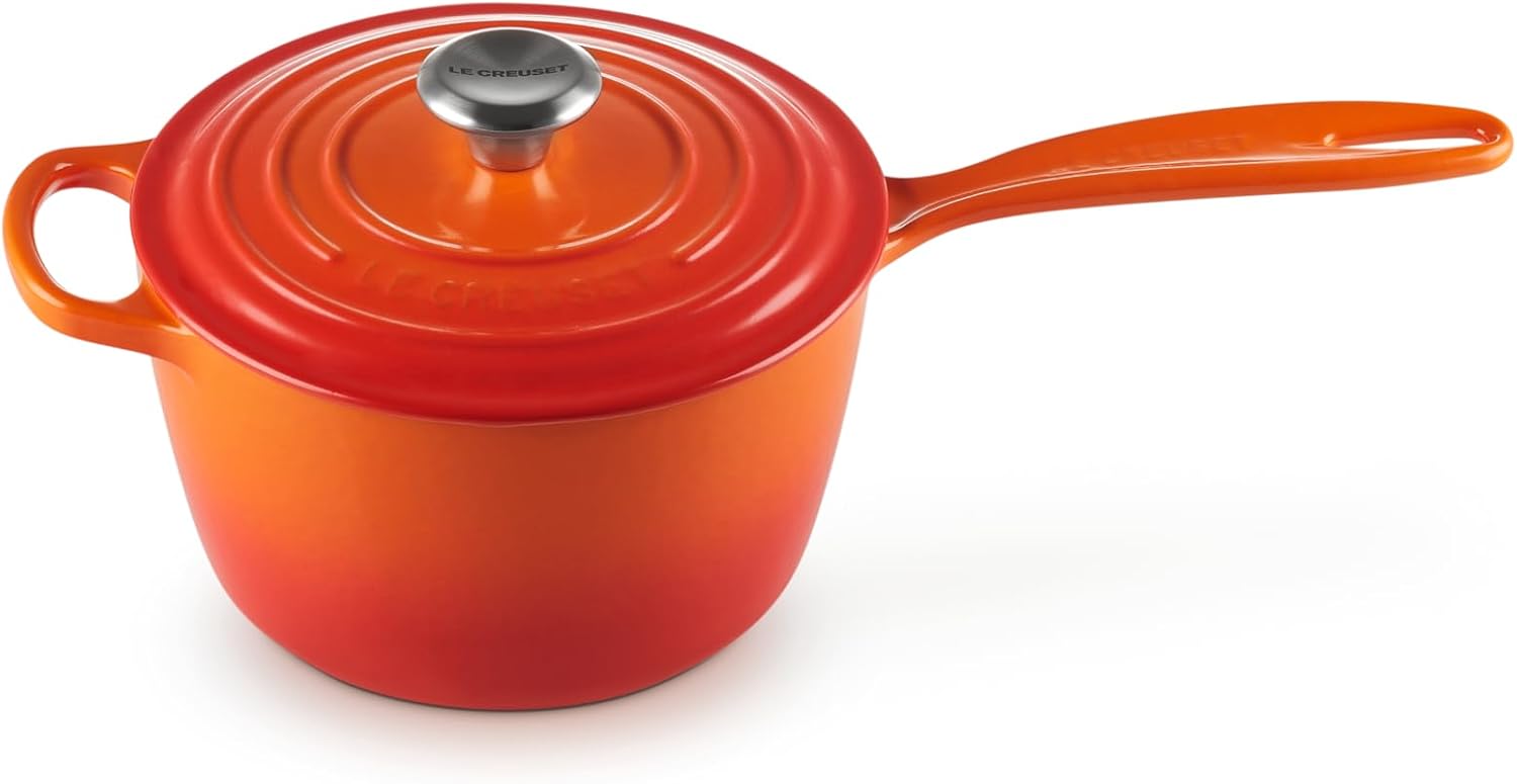 Le Creuset Enameled Cast Iron Signature Saucepan, 2.25 qt., Flame