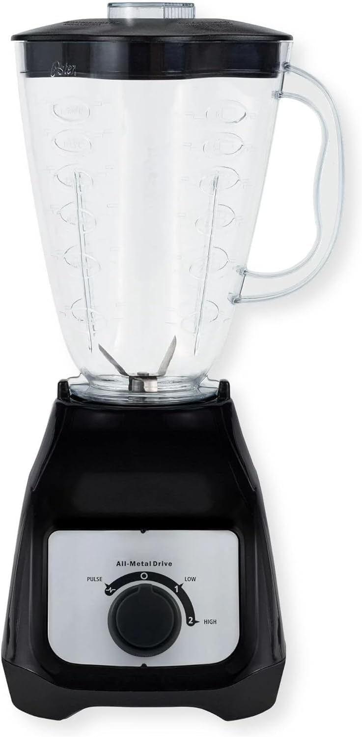 Generic 2195809 Classic 3-Speed Blender, Black; 3 Manual Speeds; 6-cup Blending Jar with Pre-marked Measuremet Lines; 700W High-torque Motor; Diswasher-safe; All-Metal Drive, medium