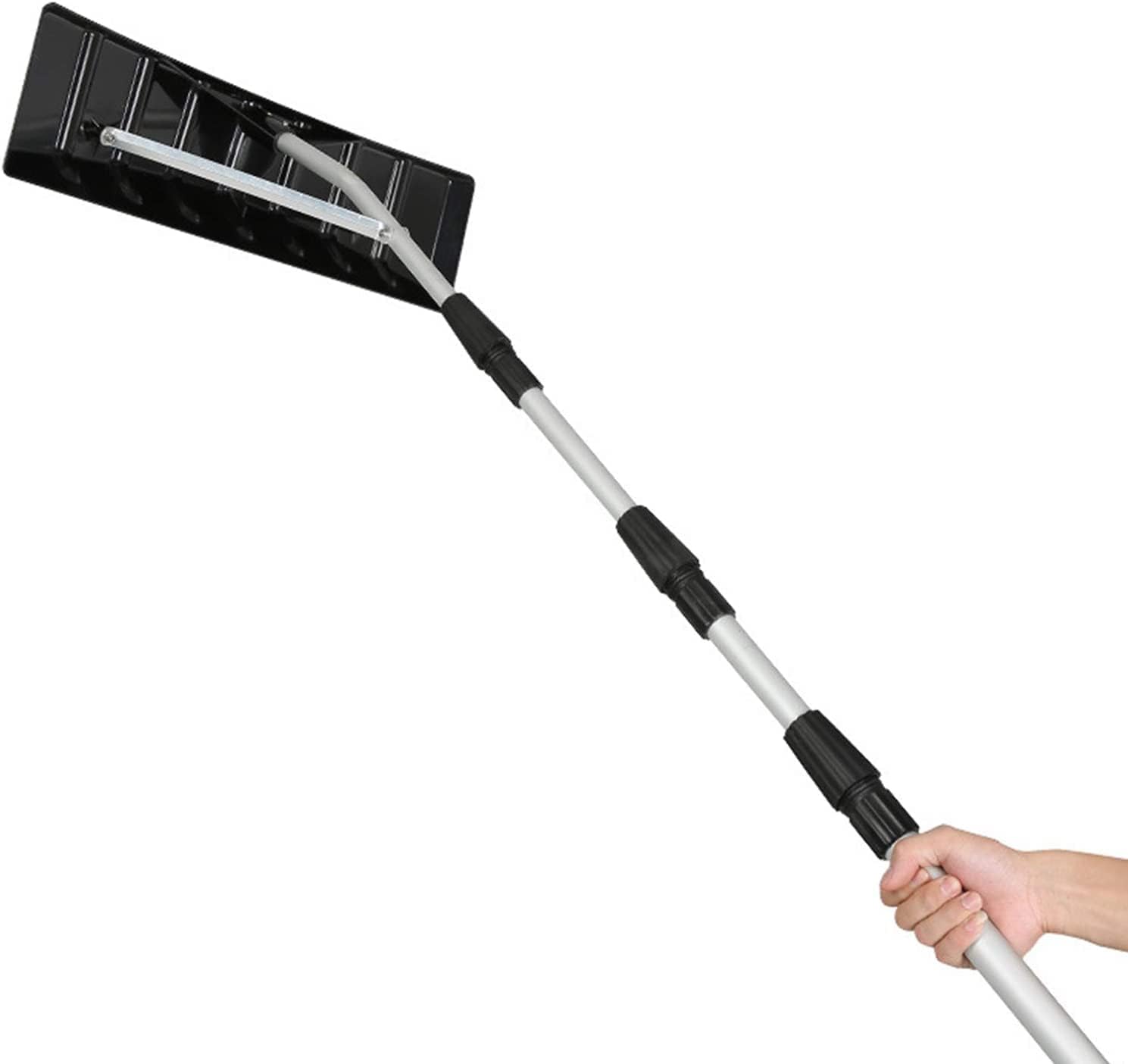 Snow Rake Roof Snow Rake Removal Tool Extendable Snow Roof Rake With Anti-Skid Soft TPE Handle 6Ft-21Ft Lightweight Scratch Free Snow Rake Debris Removal Tool For Roof Vehicle Snow Wet Leaves Dribs