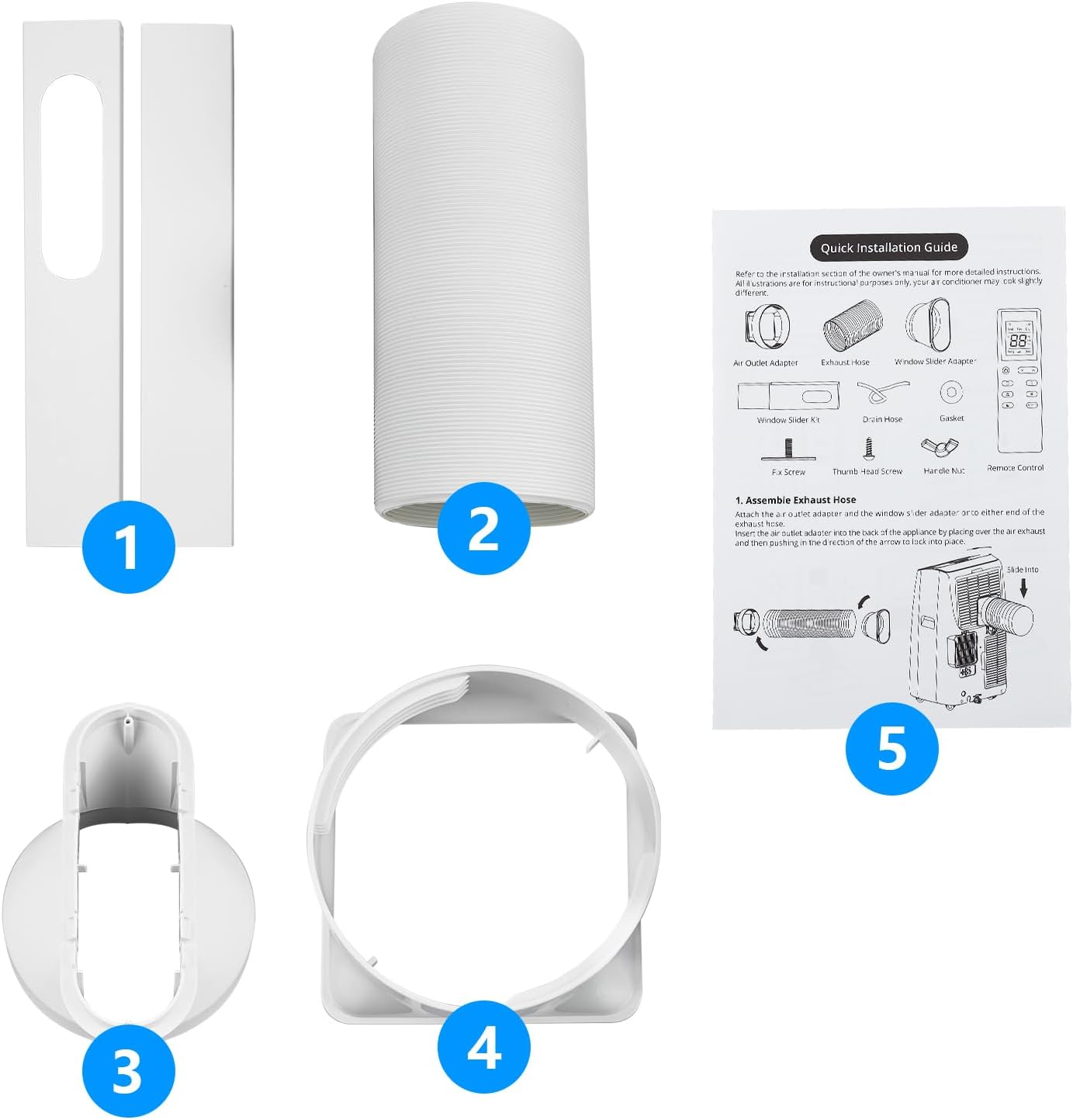 Portable Air Conditioner,10000 BTU Cooling Power, Up to 450 Sq. Ft Coverage,3-in-1 Functions with Digital Display, Remote Control, Ideal for Home or Office, White