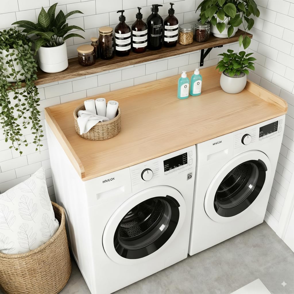 Laundry Room Washer and Dryer Countertop for Organization, 27.5