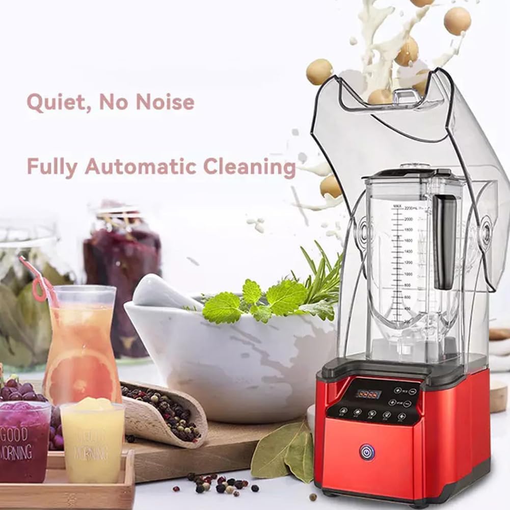 Smoothie Blender with Sound Speaker, Commercial Stand Mixer, Silent Broken Wall Cooking Machine, Smart Touch Screen, One Touch Operation, Crushing Ice Shak