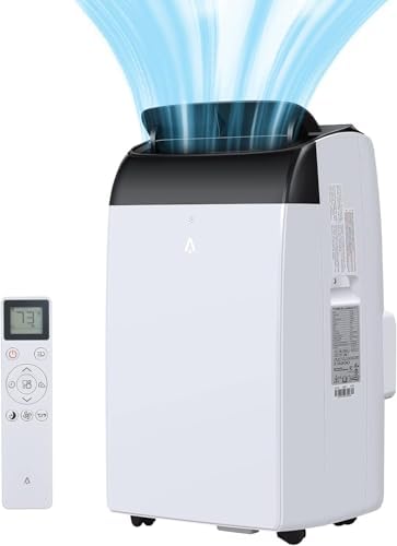 14,000 BTU Inverter Air Conditioner for Rooms up to 750 Sq. Ft, 3-in-1 Portable AC Unit, Cooler, Dehumidifier & Fan, Sleep Mode 53dB, with Window Kit & Remote Control