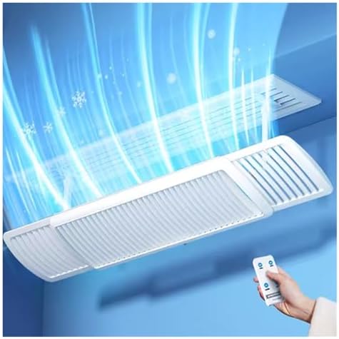 Air conditioning deflector Louvered Type Central AC Air Flow Deflector, Adjustable Air Conditioner Deflector, Air Wing Air Cooled/Hot Baffle Wind Direction Windshield for Home