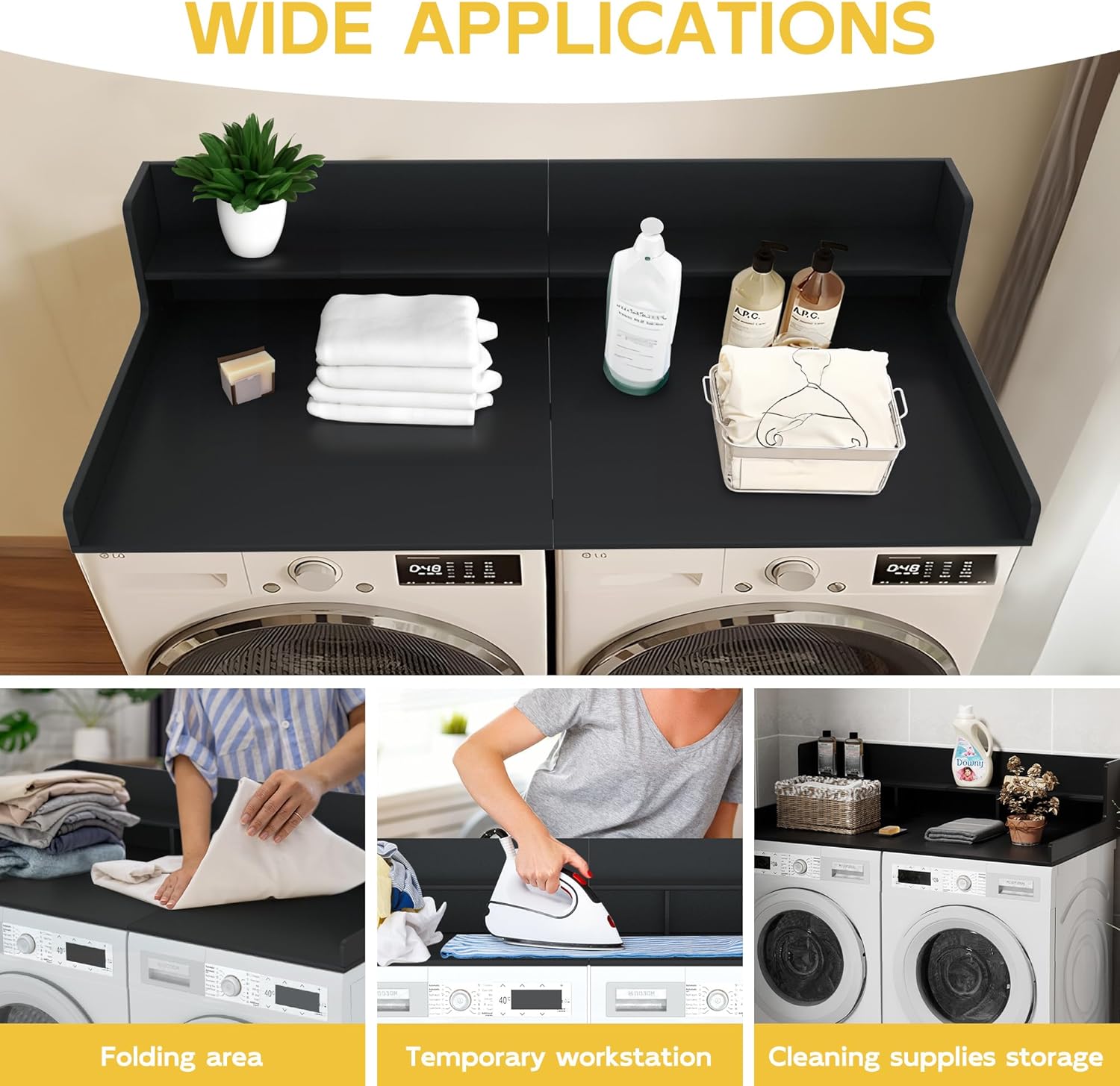 Two-Layer Foldable Washer Dryer Countertop, 27.5