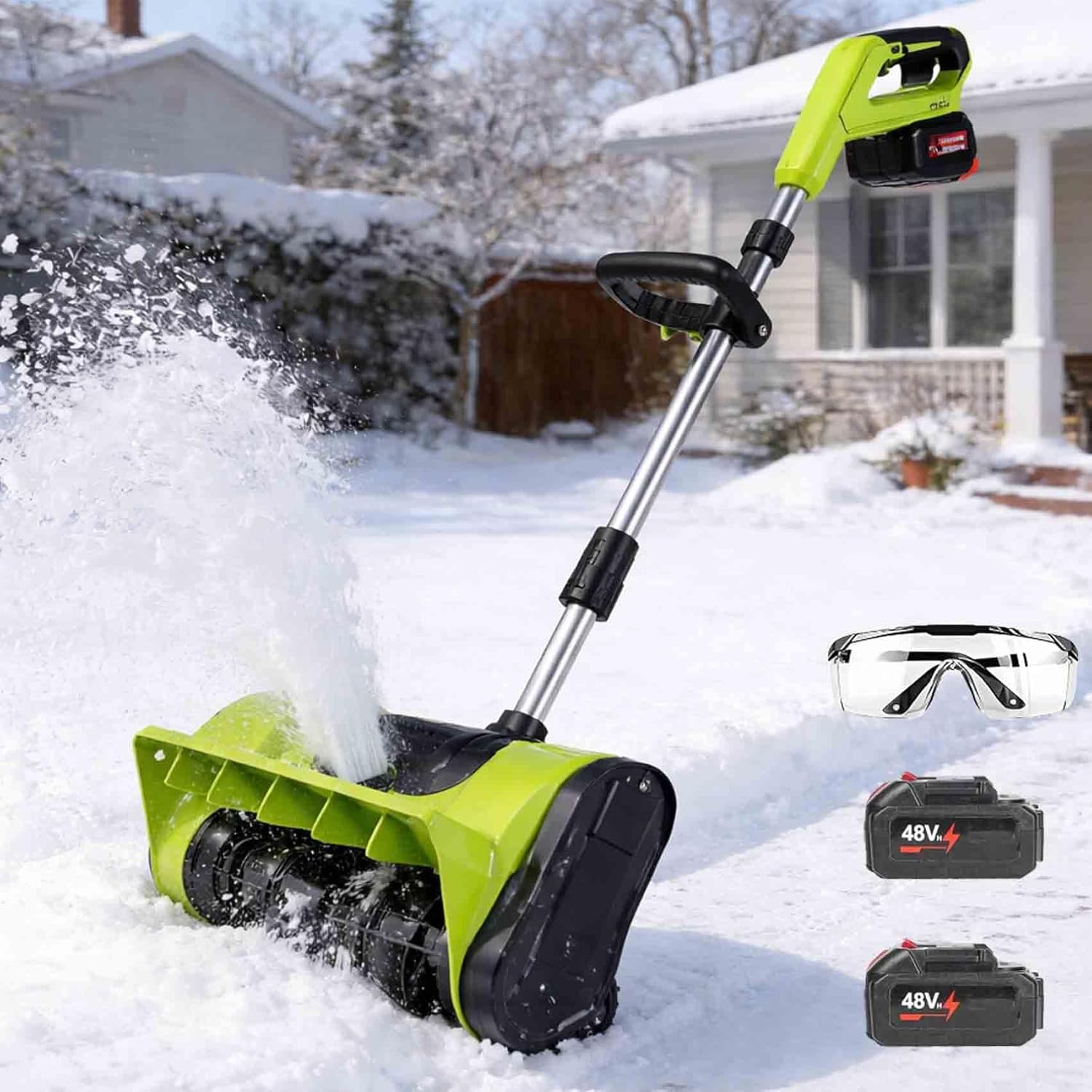 2026 Upgrade Electric Snow Blower Shovel, 20V Cordless Electric Snow Shovel - 16ft Throwing Distance, 12