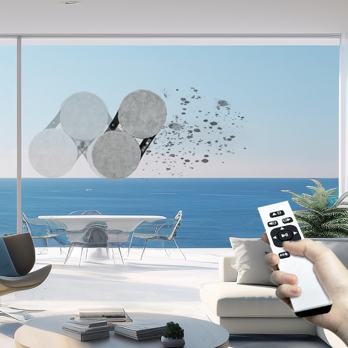 Window Cleaner Robot with Ultrasonic 5600PA Auto Water Glass Cleaning Automatic Smart Robot Cleaner,Window Vacuum Cleaner with Control Windows/Tiles/Class Door Indoor Outdoor