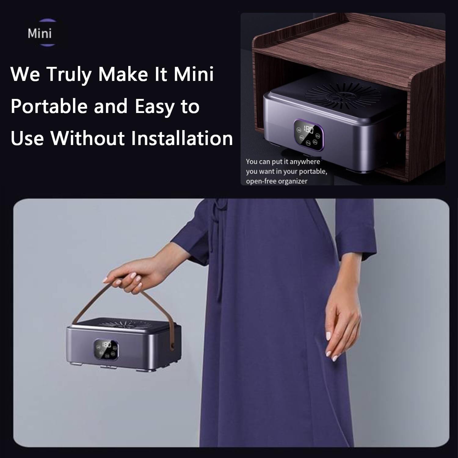 Portable Clothes Dryer Machine for Laundry Apartments and Travelling Hotel Room Touch Screen & Remote Control clothes dryers(Purple)