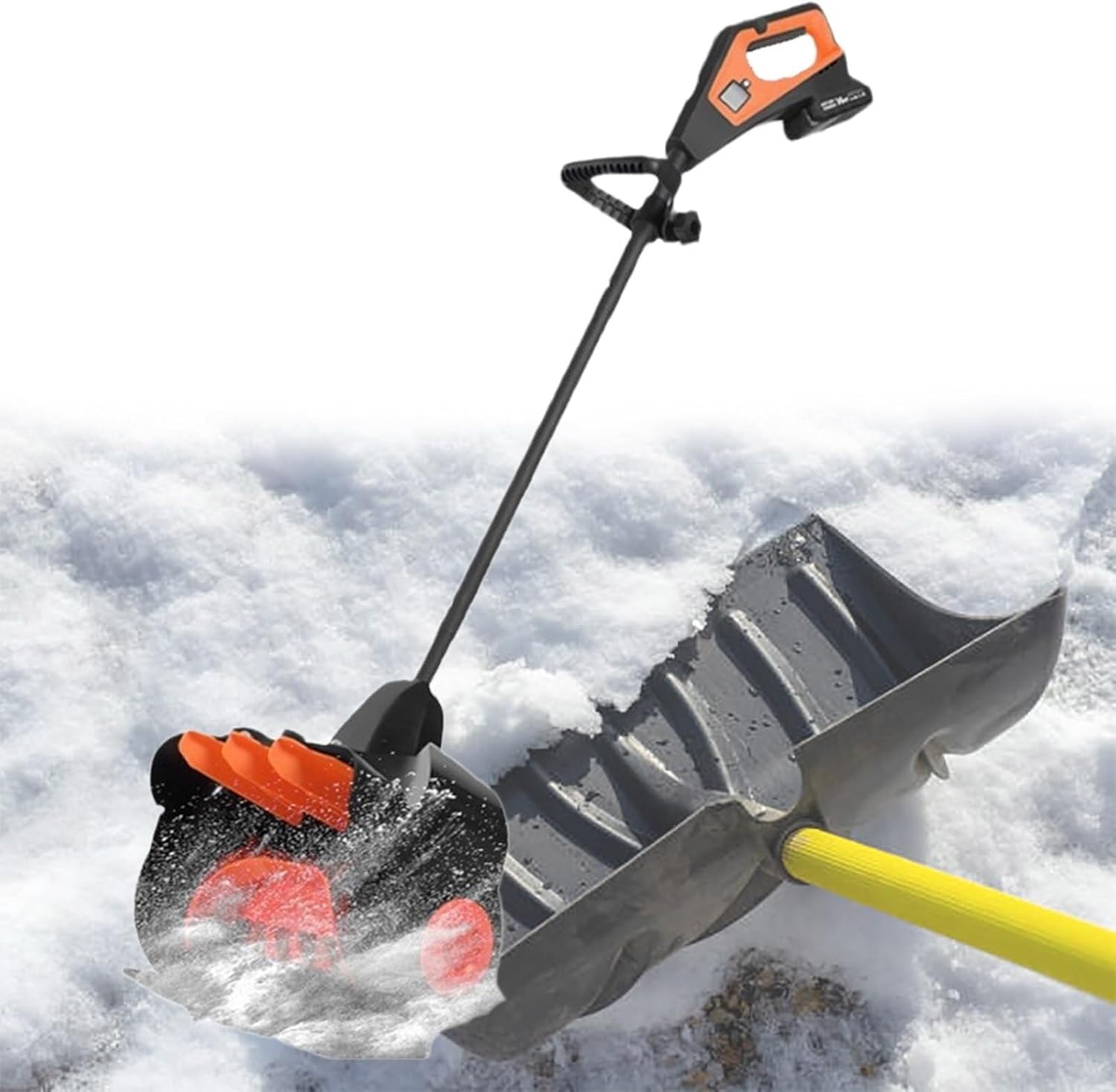 21V Cordless Electric Snow Shovel, Brushless Motor, 41cm Width, (2 Battery and Charger Included) Snow Blower Shovel
