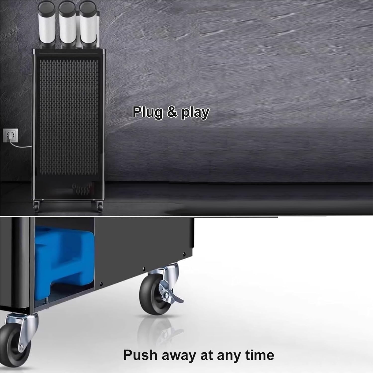 Industrial Portable Spot Air Conditioner – Mobile Commercial Cooling Unit with Water Tank, 220V, Adjustable Air Ducts for Outdoor Events, Factory, Workshop(86cm)