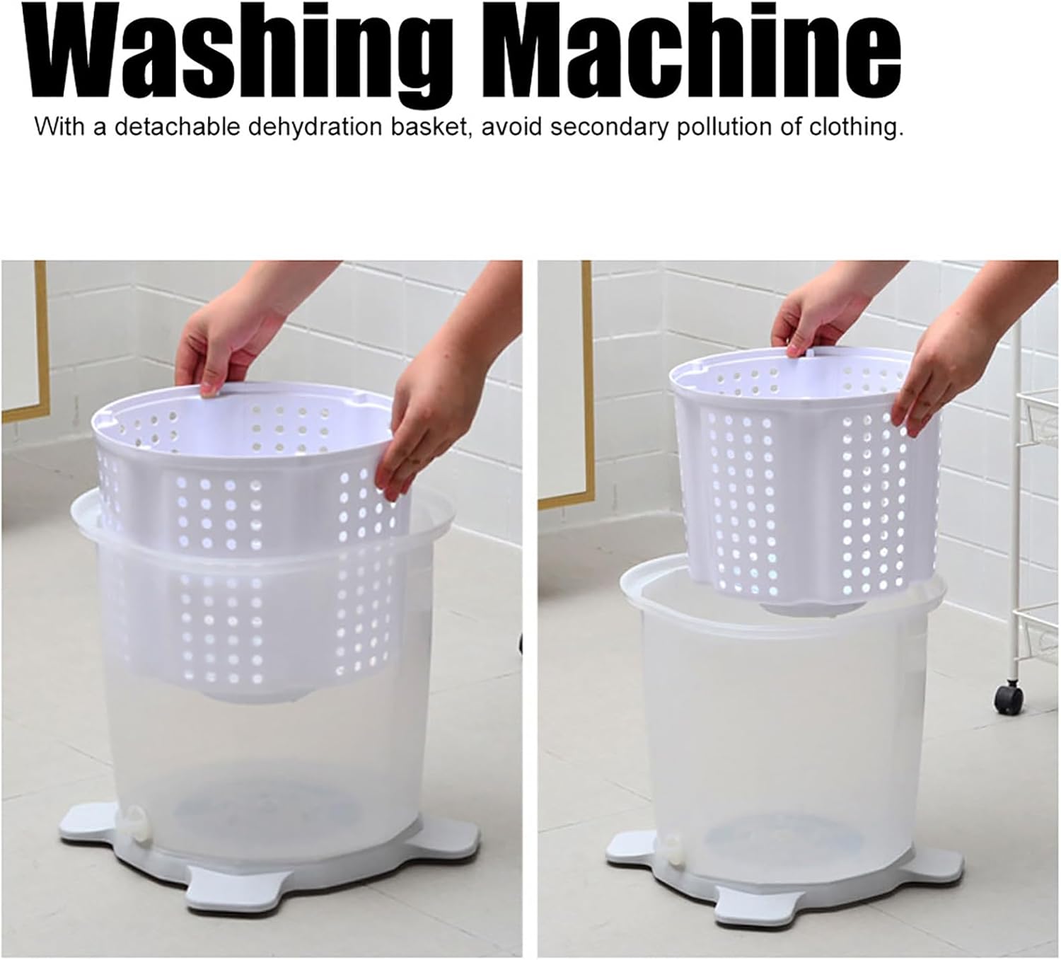 Hand Washing Machine,Hand Crank Washing Machine,Mini Portable Manual Operation Washing Machine, Underwear Laundry Washer for Home Dormitory Apartments College Rooms